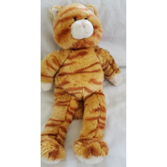 Build A Bear Orange Striped Tabby Cat Plush Stuffed Toy 18” Meow Button In Hand - Picture 9 of 11